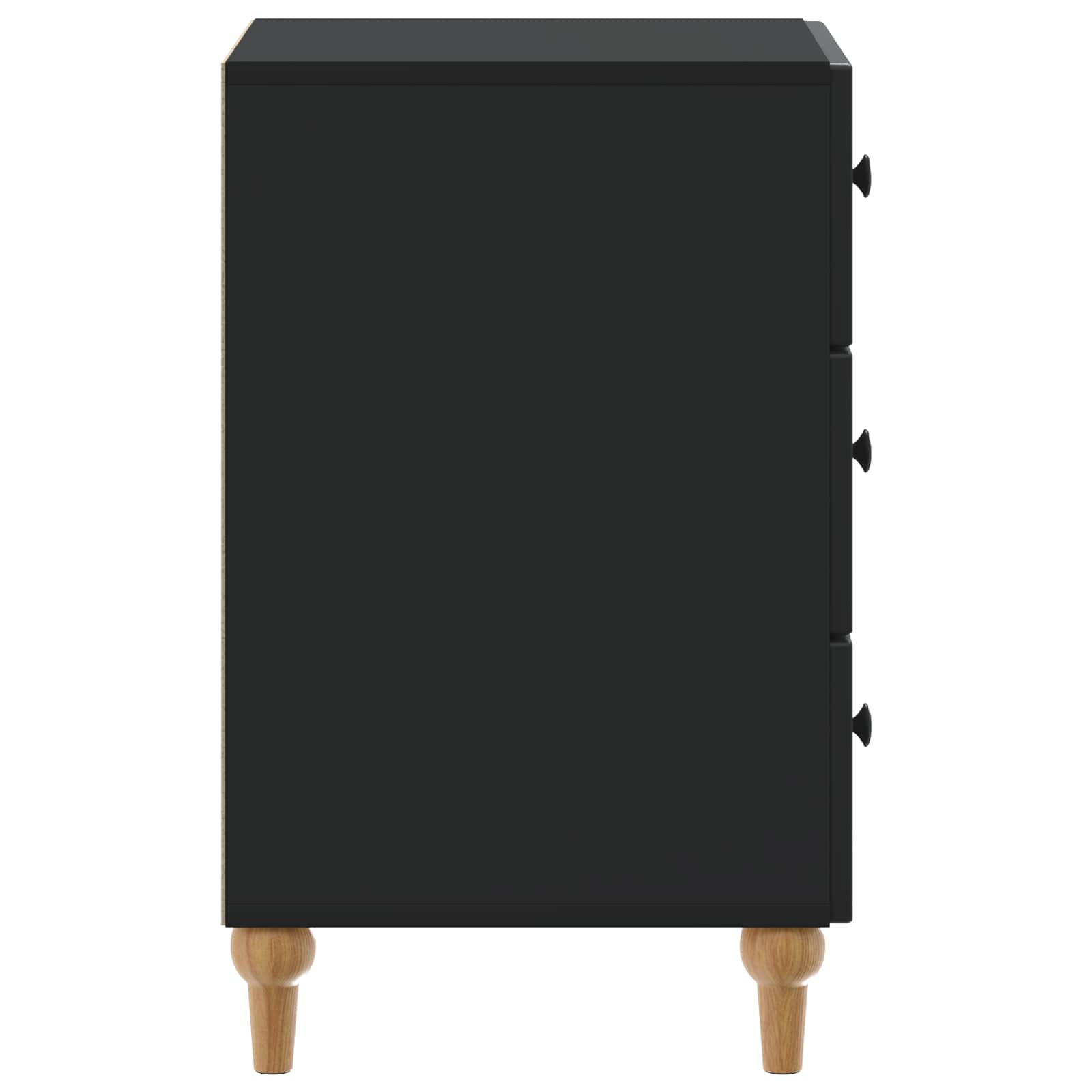 Nachttisch Schwarz 43x 41 x 66,5 cm Holzwerkstoff