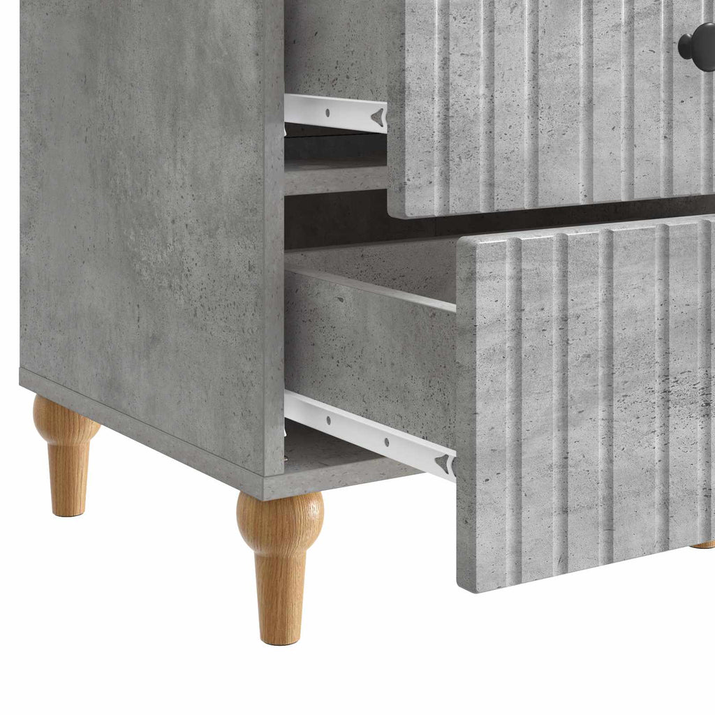 Nachttisch Betongrau 43x 41 x 66,5 cm Holzwerkstoff