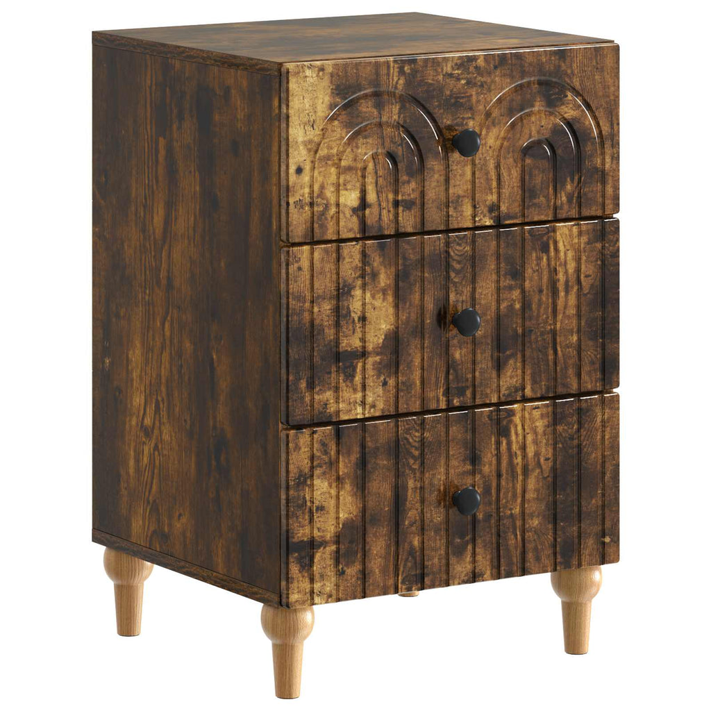 Nachttisch Geräucherte Eiche 43x 41 x 66,5 cm Holzwerkstoff