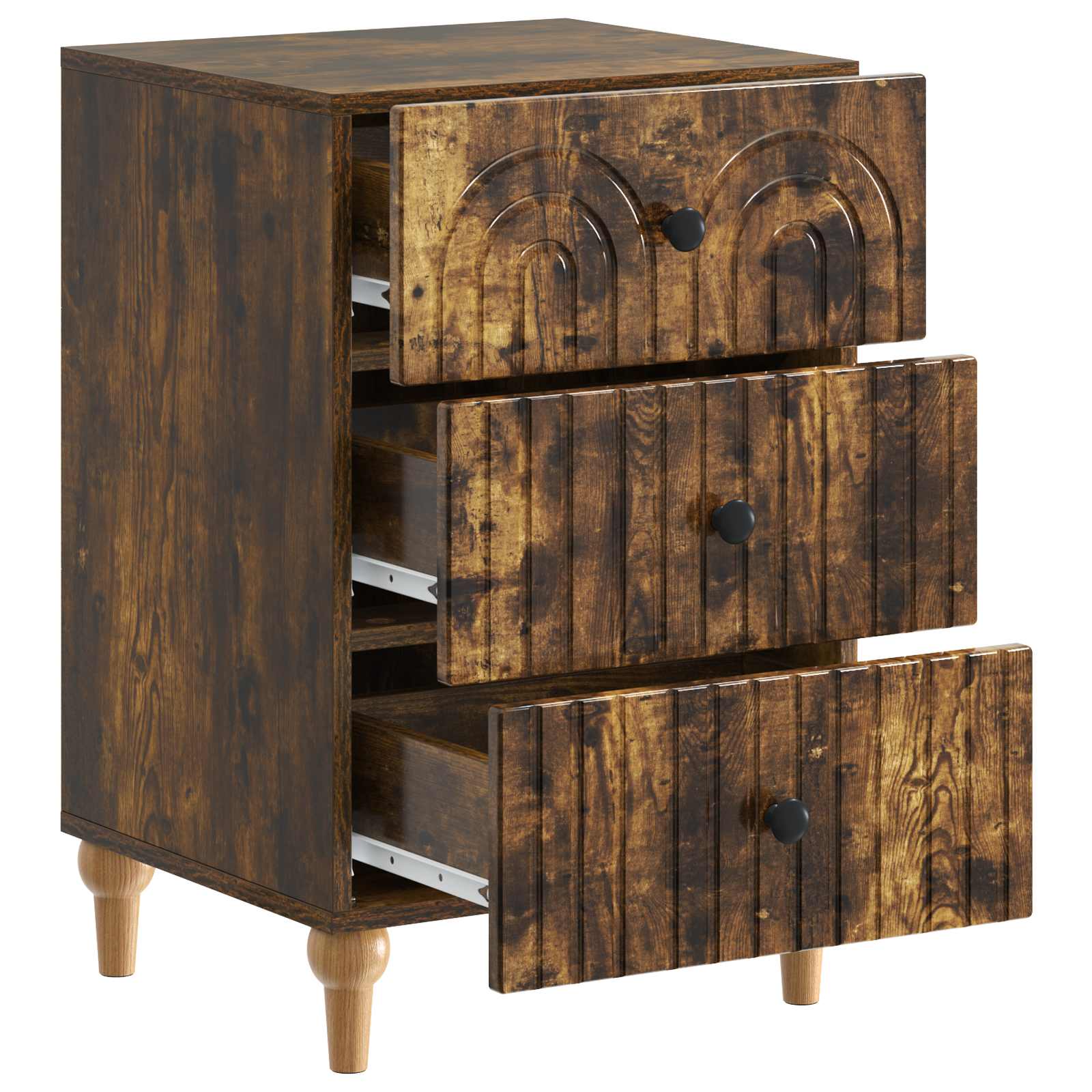 Nachttisch Geräucherte Eiche 43x 41 x 66,5 cm Holzwerkstoff