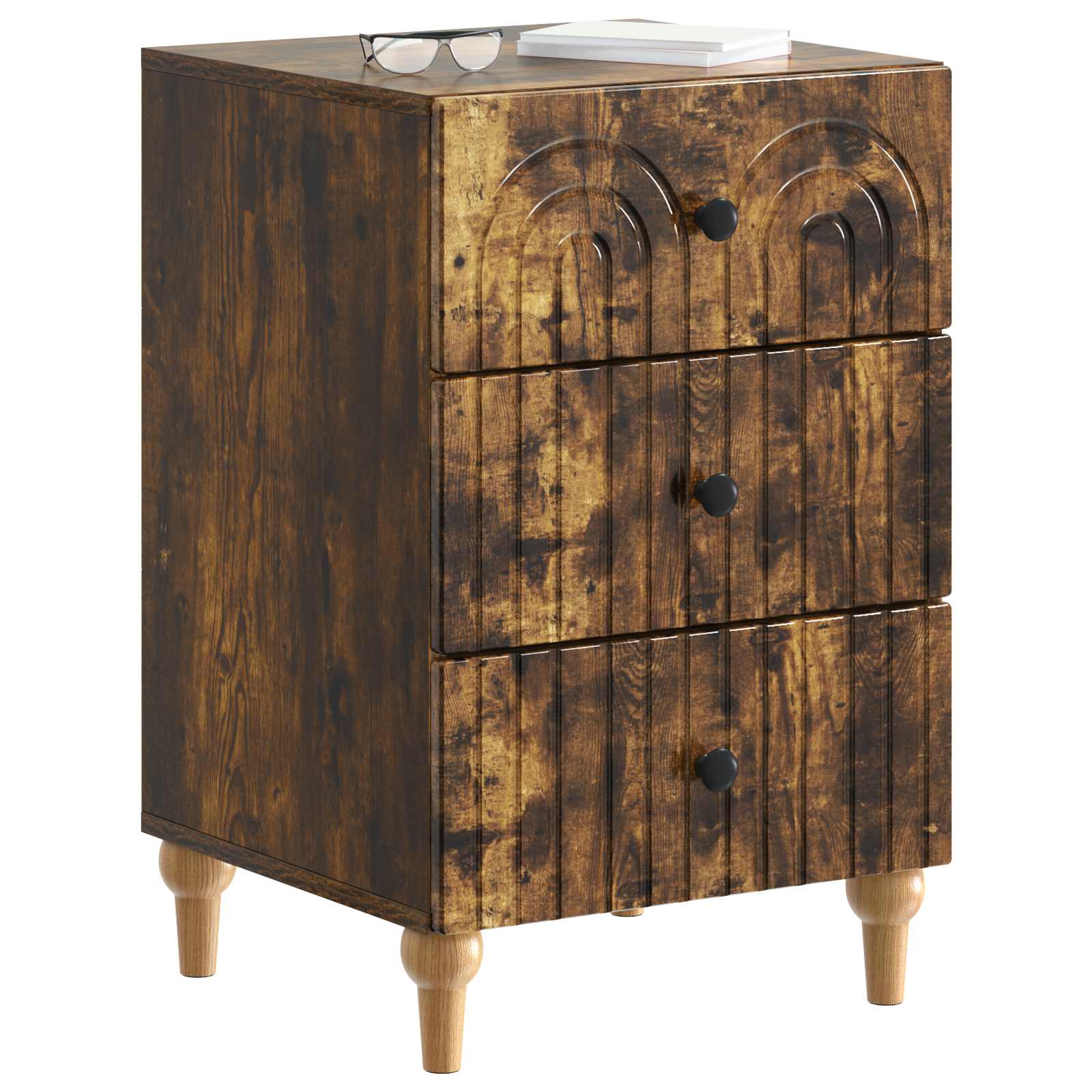Nachttisch Geräucherte Eiche 43x 41 x 66,5 cm Holzwerkstoff