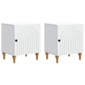 Nachttisch 2 pcs Weiß 43 x 34,5 x 50 cm Holzwerkstoff