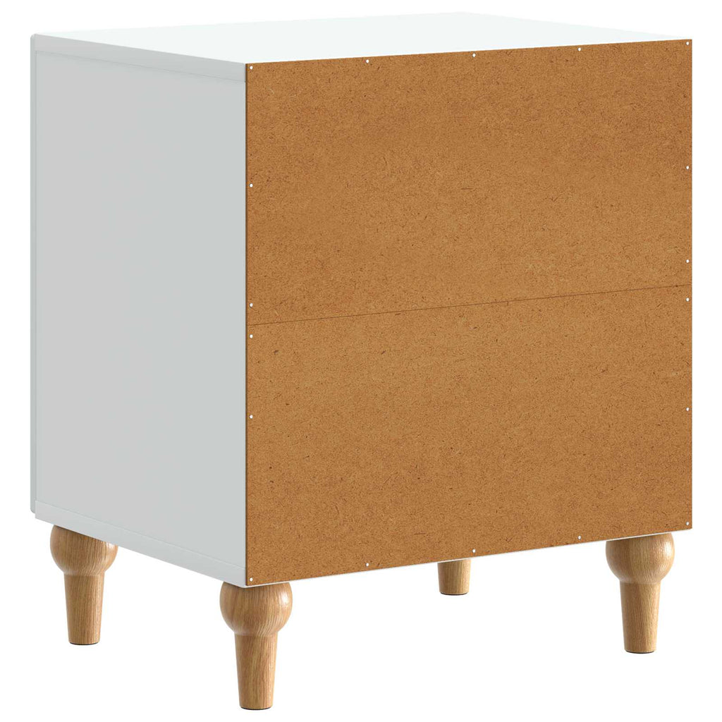 Nachttisch 2 pcs Weiß 43 x 34,5 x 50 cm Holzwerkstoff