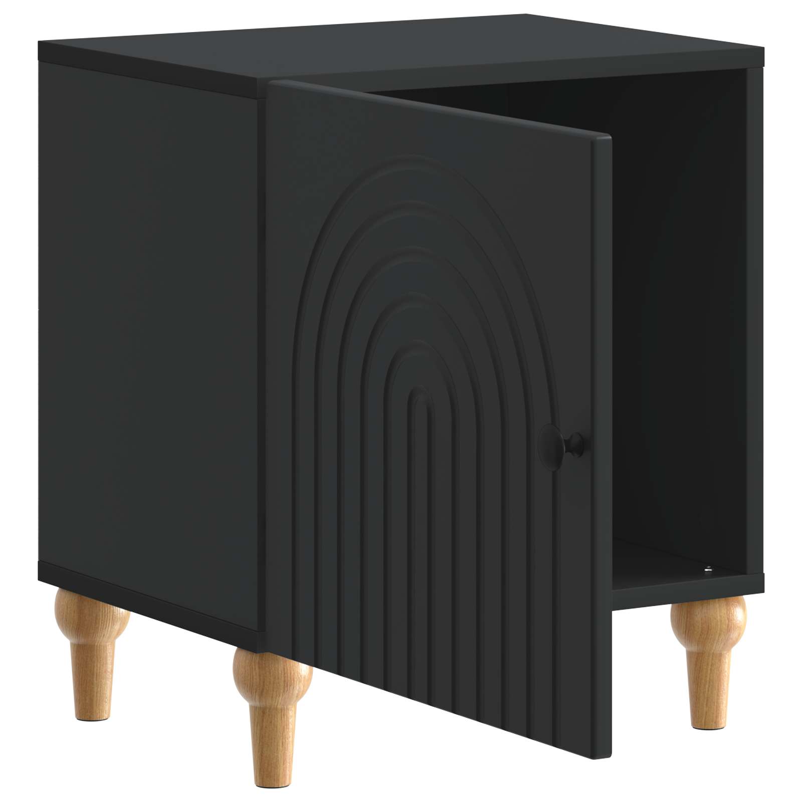 Nachttisch Schwarz 43 x 34,5 x 50 cm Holzwerkstoff