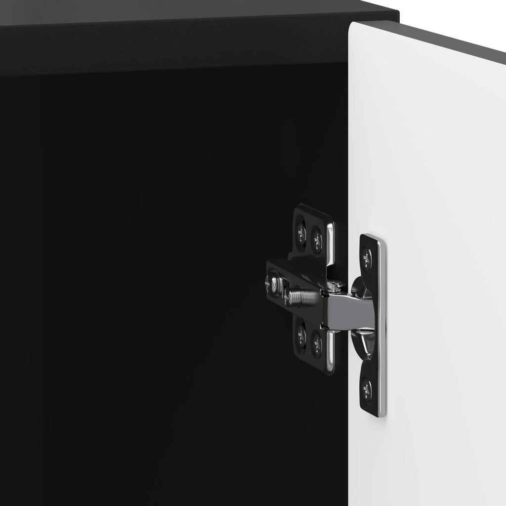 Nachttisch 2 pcs Schwarz 43 x 34,5 x 50 cm Holzwerkstoff
