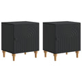 Nachttisch 2 pcs Schwarz 43 x 34,5 x 50 cm Holzwerkstoff
