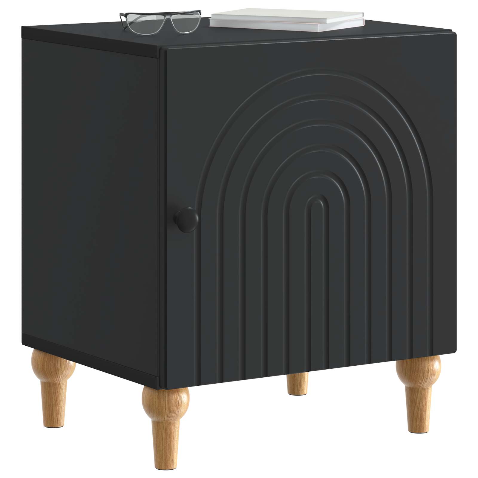 Nachttisch 2 pcs Schwarz 43 x 34,5 x 50 cm Holzwerkstoff