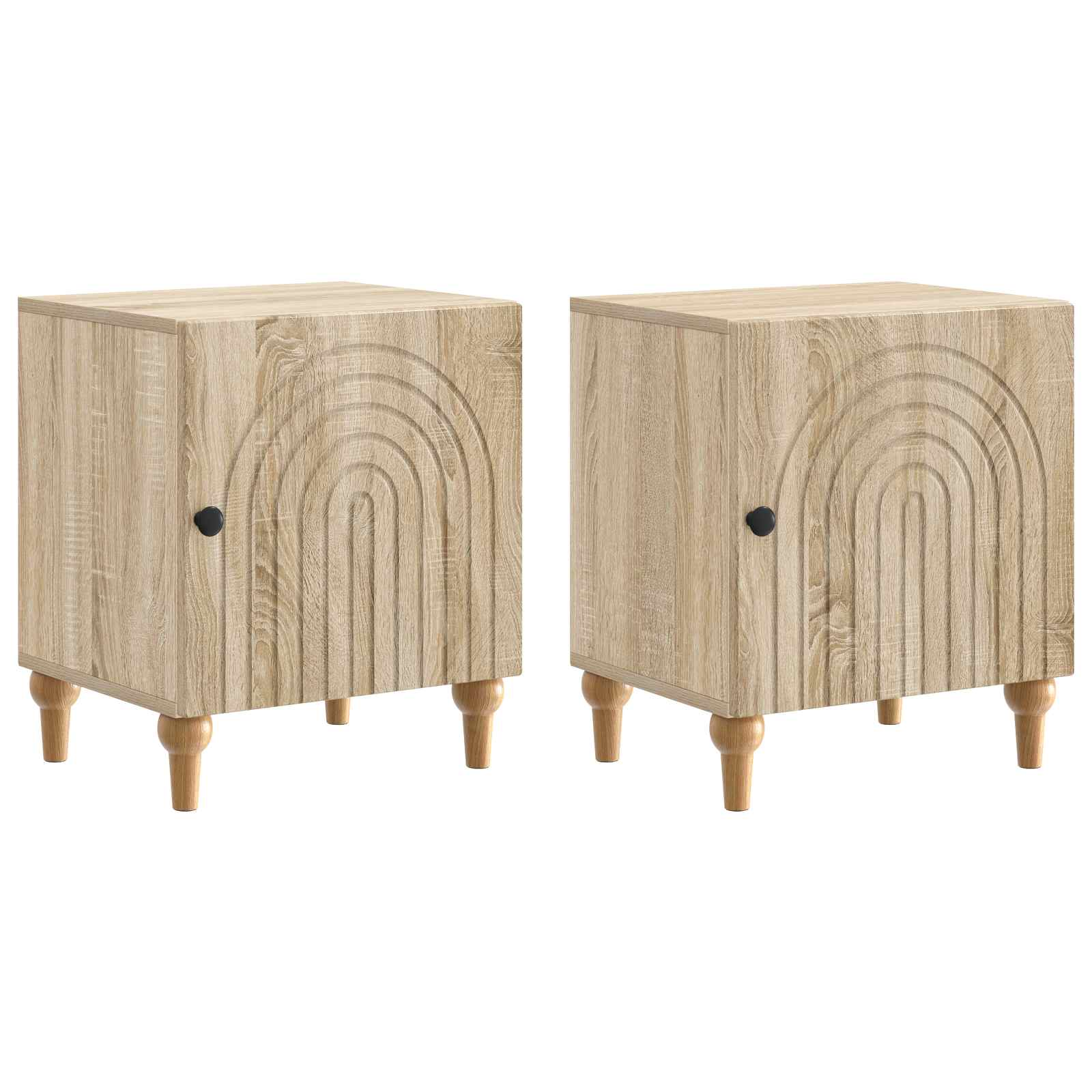 Nachttisch 2 pcs Sonoma-Eiche 43 x 34,5 x 50 cm Holzwerkstoff