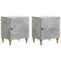 Nachttisch 2 pcs Betongrau 43 x 34,5 x 50 cm Holzwerkstoff