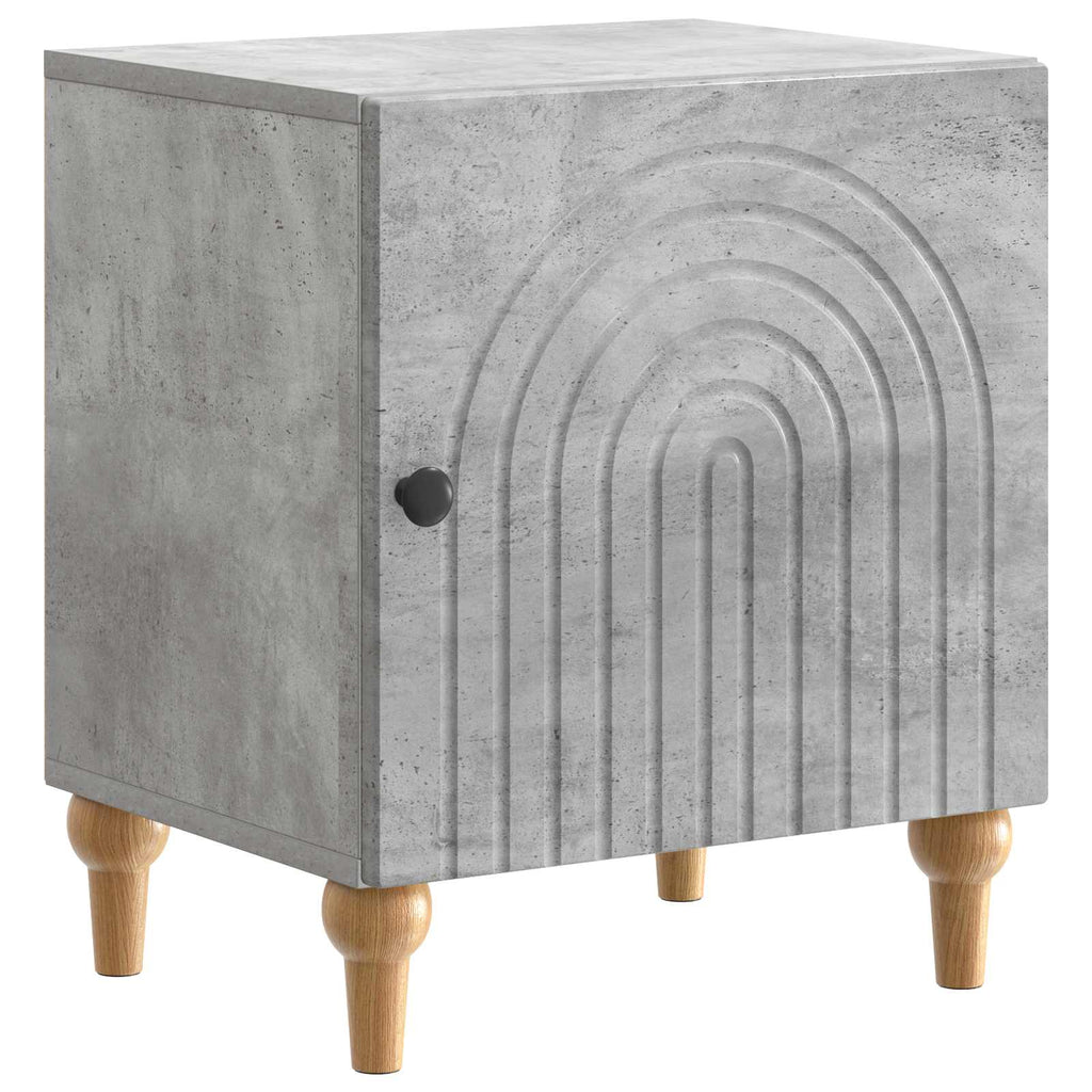 Nachttisch 2 pcs Betongrau 43 x 34,5 x 50 cm Holzwerkstoff
