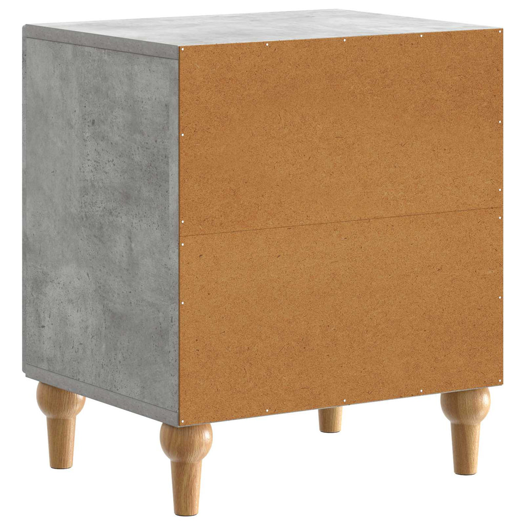 Nachttisch 2 pcs Betongrau 43 x 34,5 x 50 cm Holzwerkstoff
