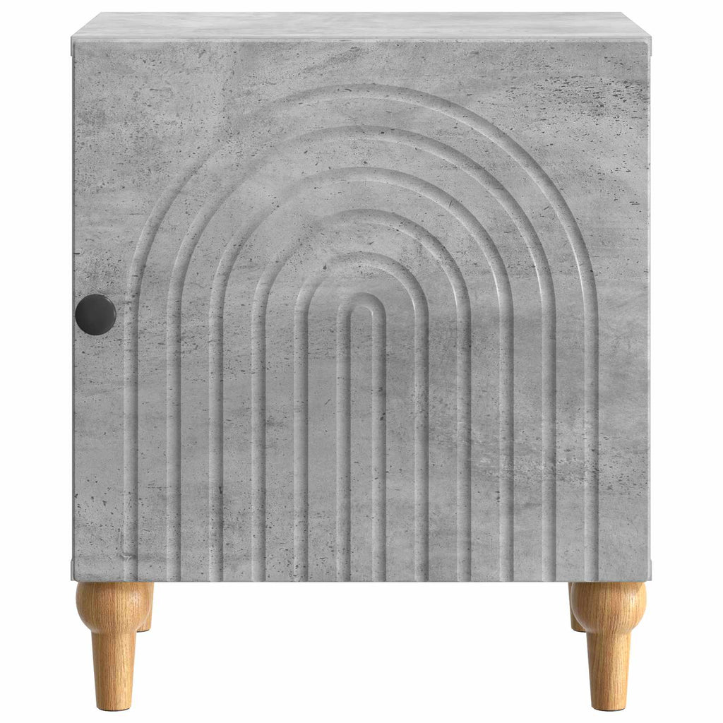 Nachttisch 2 pcs Betongrau 43 x 34,5 x 50 cm Holzwerkstoff