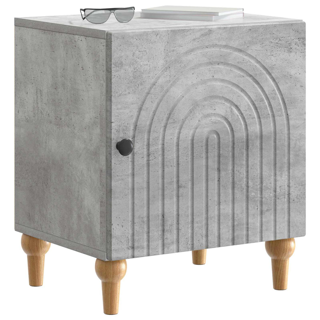 Nachttisch 2 pcs Betongrau 43 x 34,5 x 50 cm Holzwerkstoff