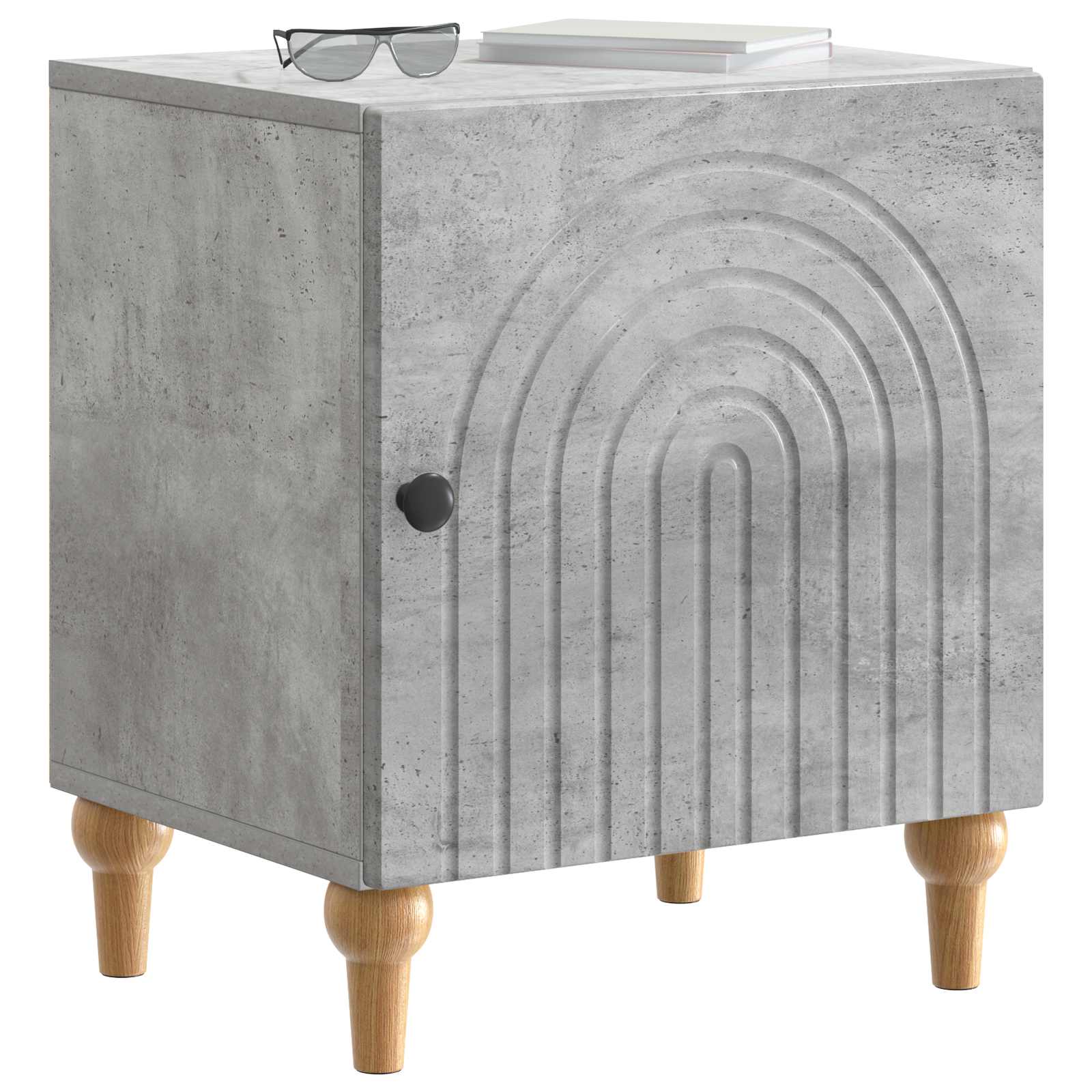 Nachttisch 2 pcs Betongrau 43 x 34,5 x 50 cm Holzwerkstoff