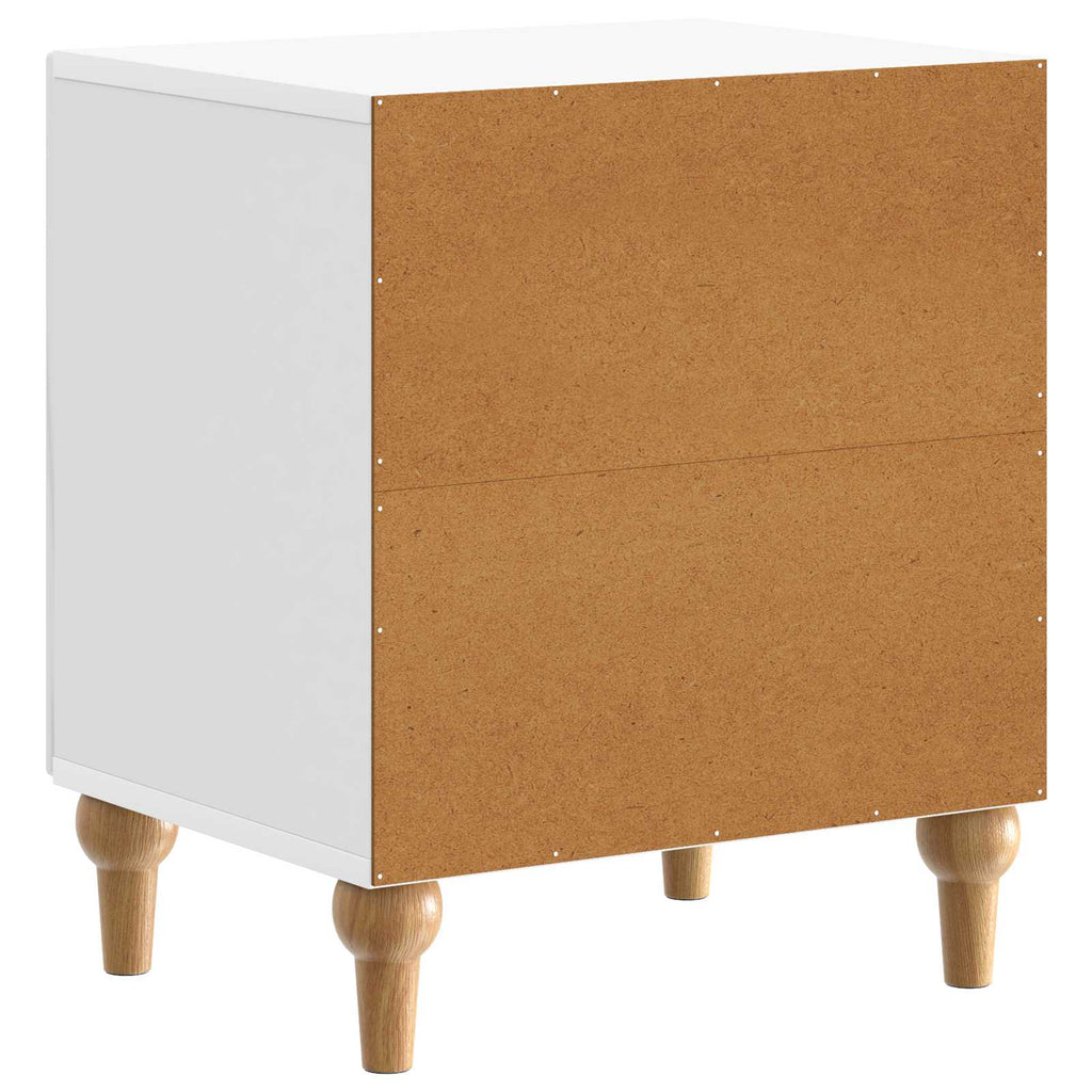 Nachttisch 2 pcs Hochglanz Weiß 43 x 34,5 x 50 cm Holzwerkstoff