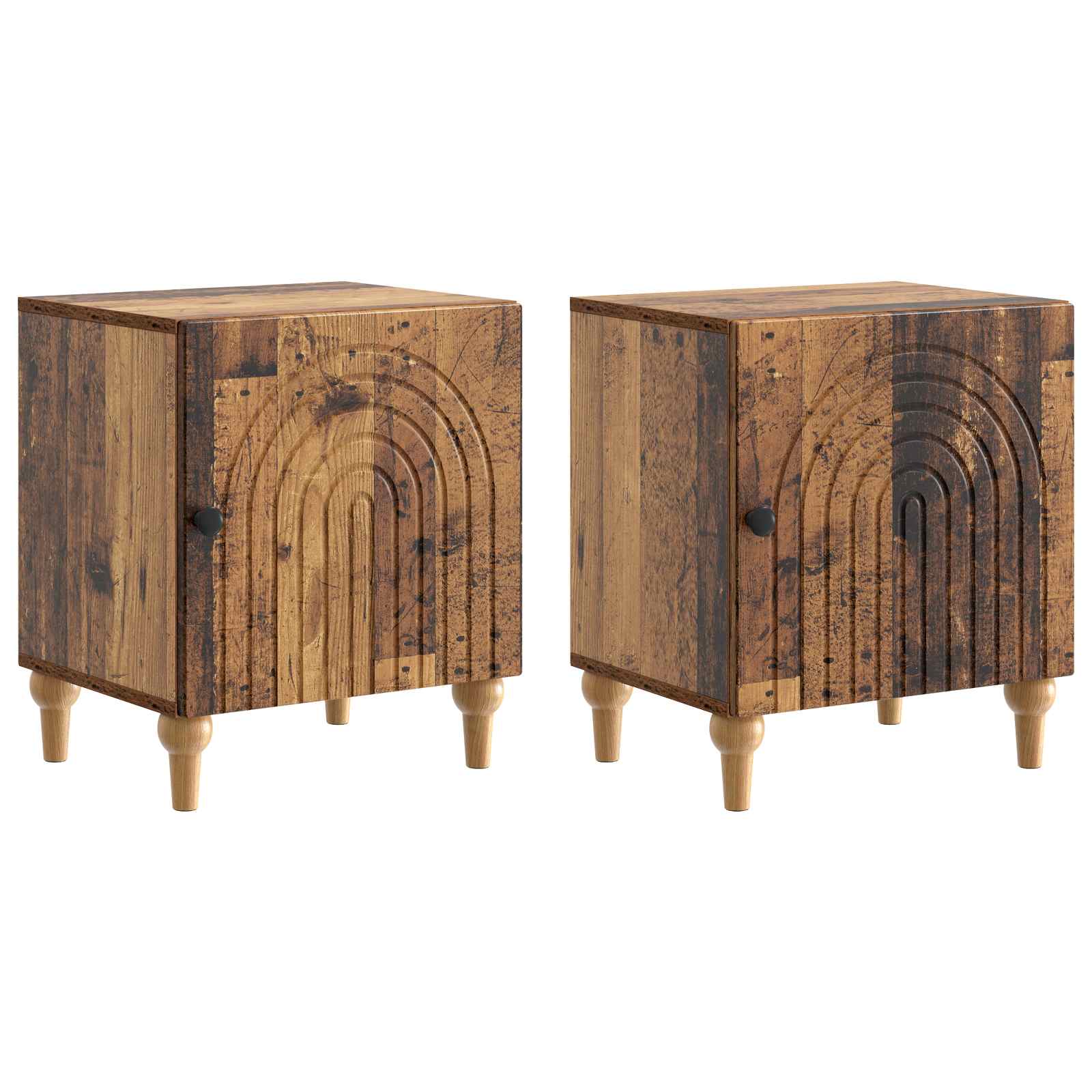 Nachttisch 2 pcs Altholz 43 x 34,5 x 50 cm Holzwerkstoff