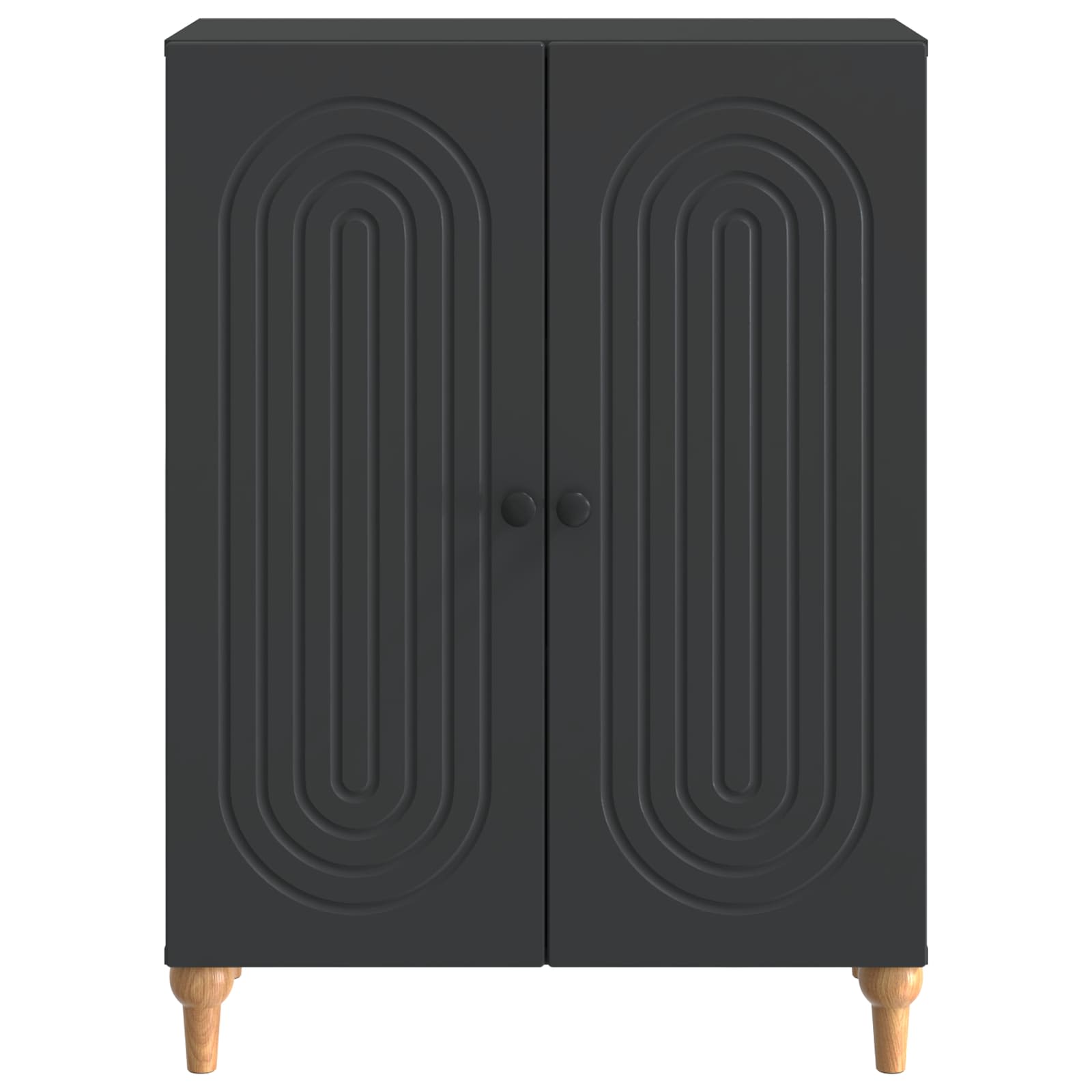 Sideboard Schwarz 66 x 34,5 x 90 cm Holzwerkstoff