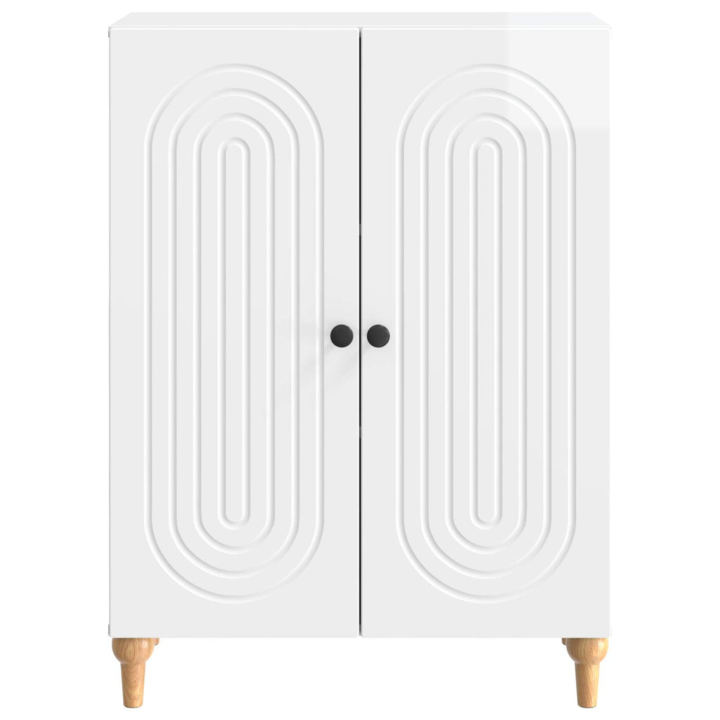 Sideboard Hochglanz Weiß 66 x 34,5 x 90 cm Holzwerkstoff
