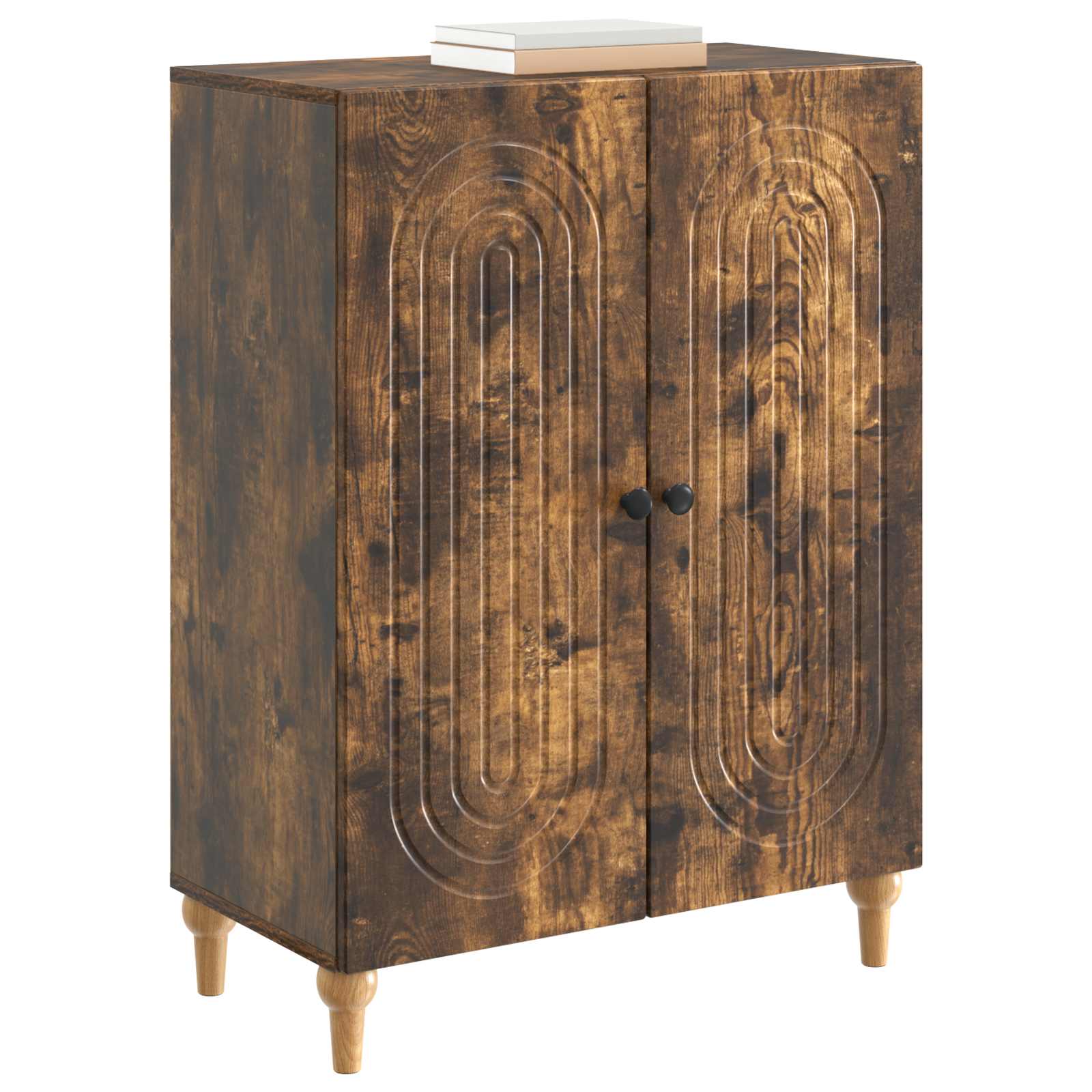 Sideboard Geräucherte Eiche 66 x 34,5 x 90 cm Holzwerkstoff