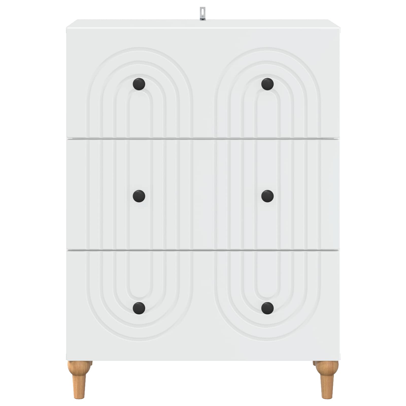 Schubladenschrank Weiß 66 x 34,5 x 90 cm Holzwerkstoff