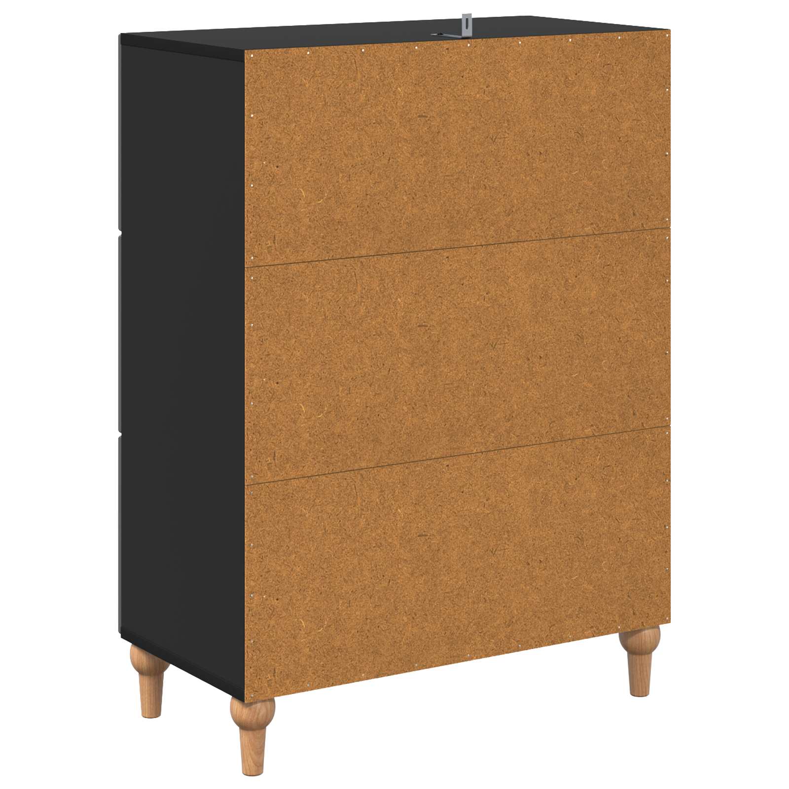 Schubladenschrank Schwarz 66 x 34,5 x 90 cm Holzwerkstoff