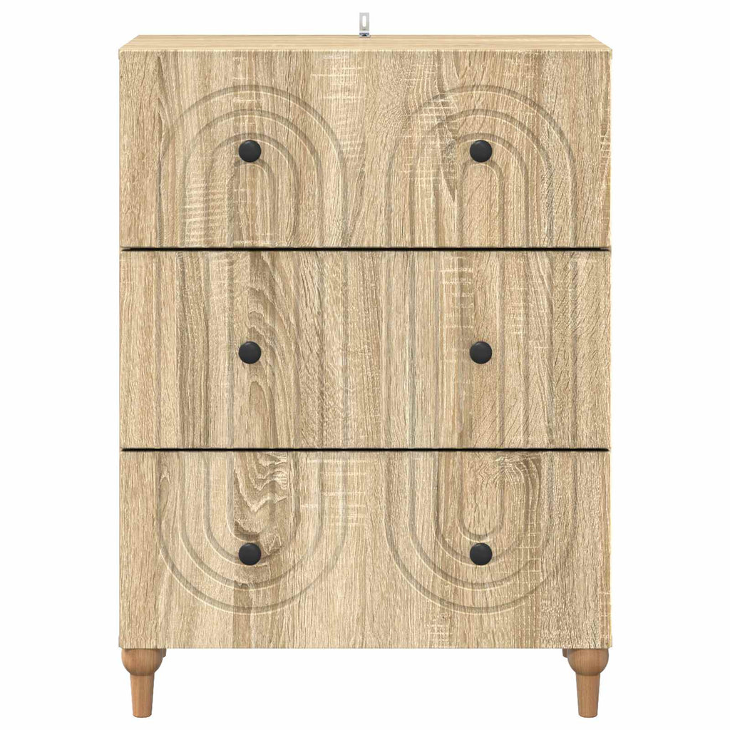 Schubladenschrank Sonoma-Eiche 66 x 34,5 x 90 cm Holzwerkstoff