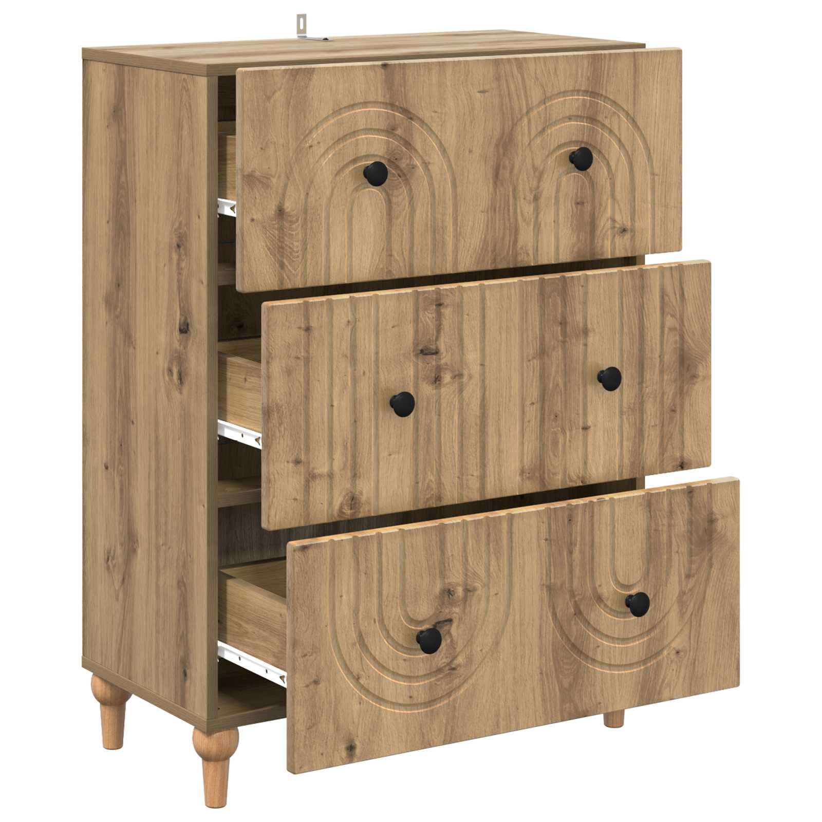 Schubladenschrank Artisan-Eiche 66 x 34,5 x 90 cm Holzwerkstoff