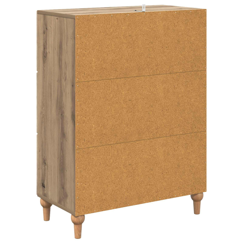 Schubladenschrank Artisan-Eiche 66 x 34,5 x 90 cm Holzwerkstoff
