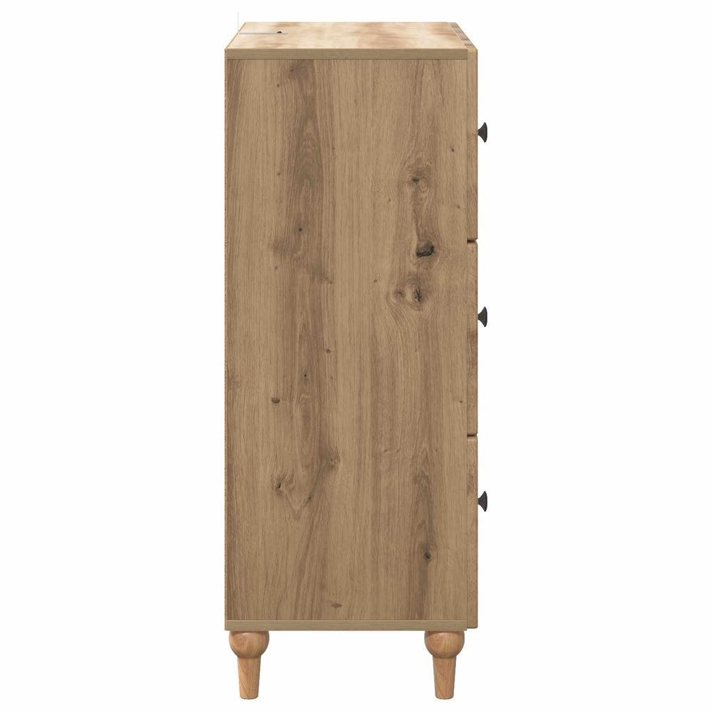 Schubladenschrank Artisan-Eiche 66 x 34,5 x 90 cm Holzwerkstoff