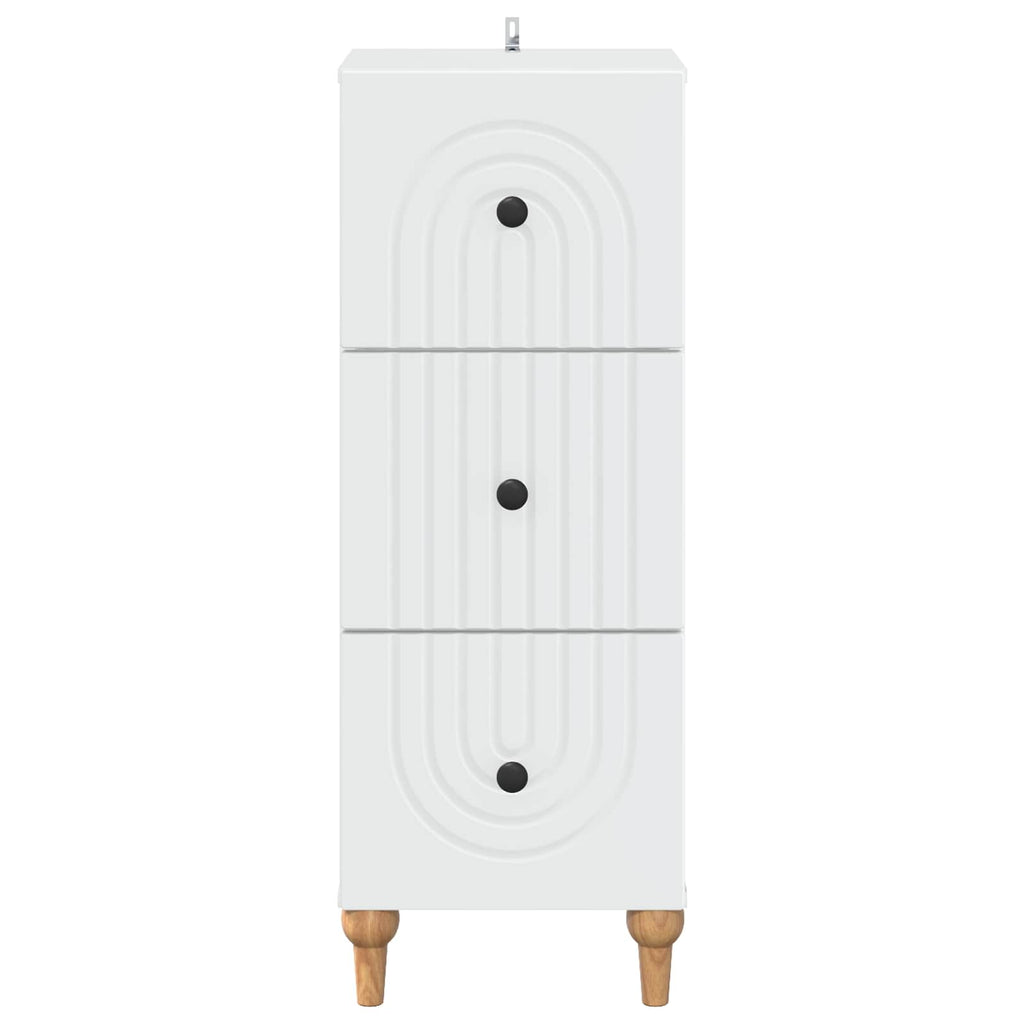 Schubladenschrank Weiß 33 x 34,5 x 90 cm Holzwerkstoff