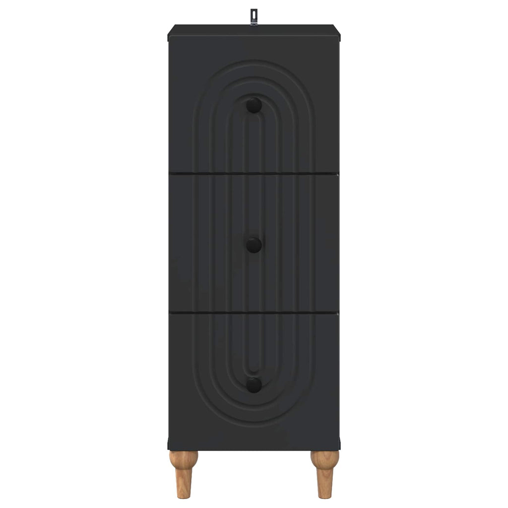 Schubladenschrank Schwarz 33 x 34,5 x 90 cm Holzwerkstoff