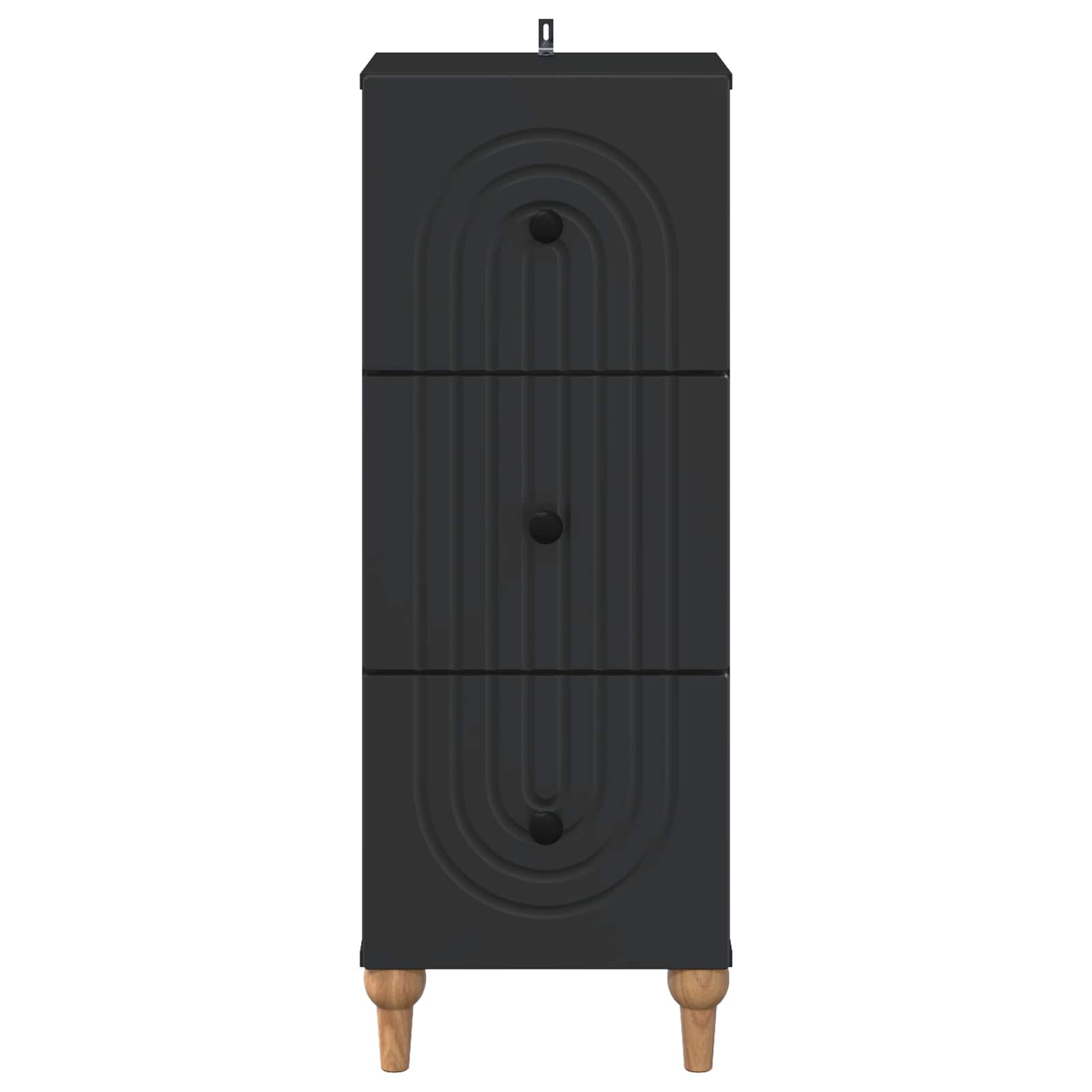 Schubladenschrank Schwarz 33 x 34,5 x 90 cm Holzwerkstoff