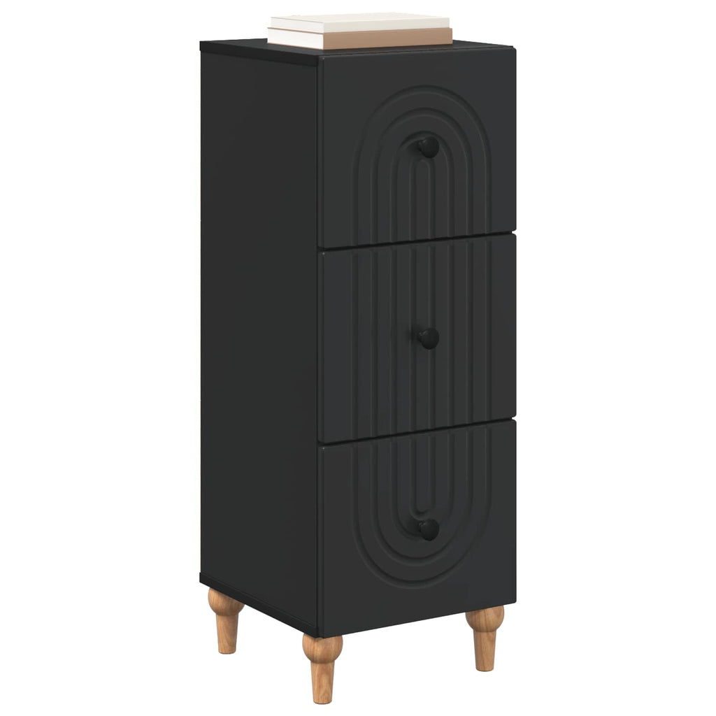 Schubladenschrank Schwarz 33 x 34,5 x 90 cm Holzwerkstoff