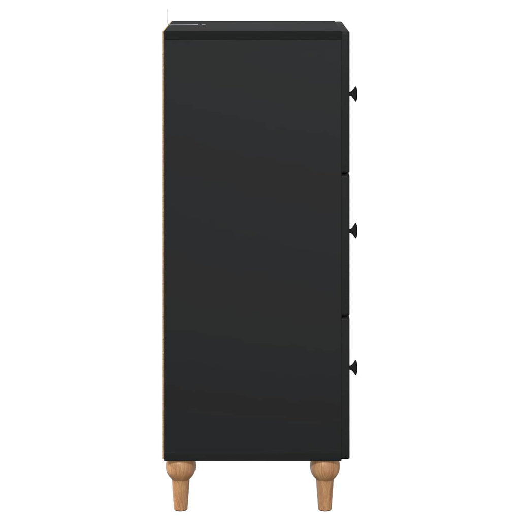 Schubladenschrank Schwarz 33 x 34,5 x 90 cm Holzwerkstoff