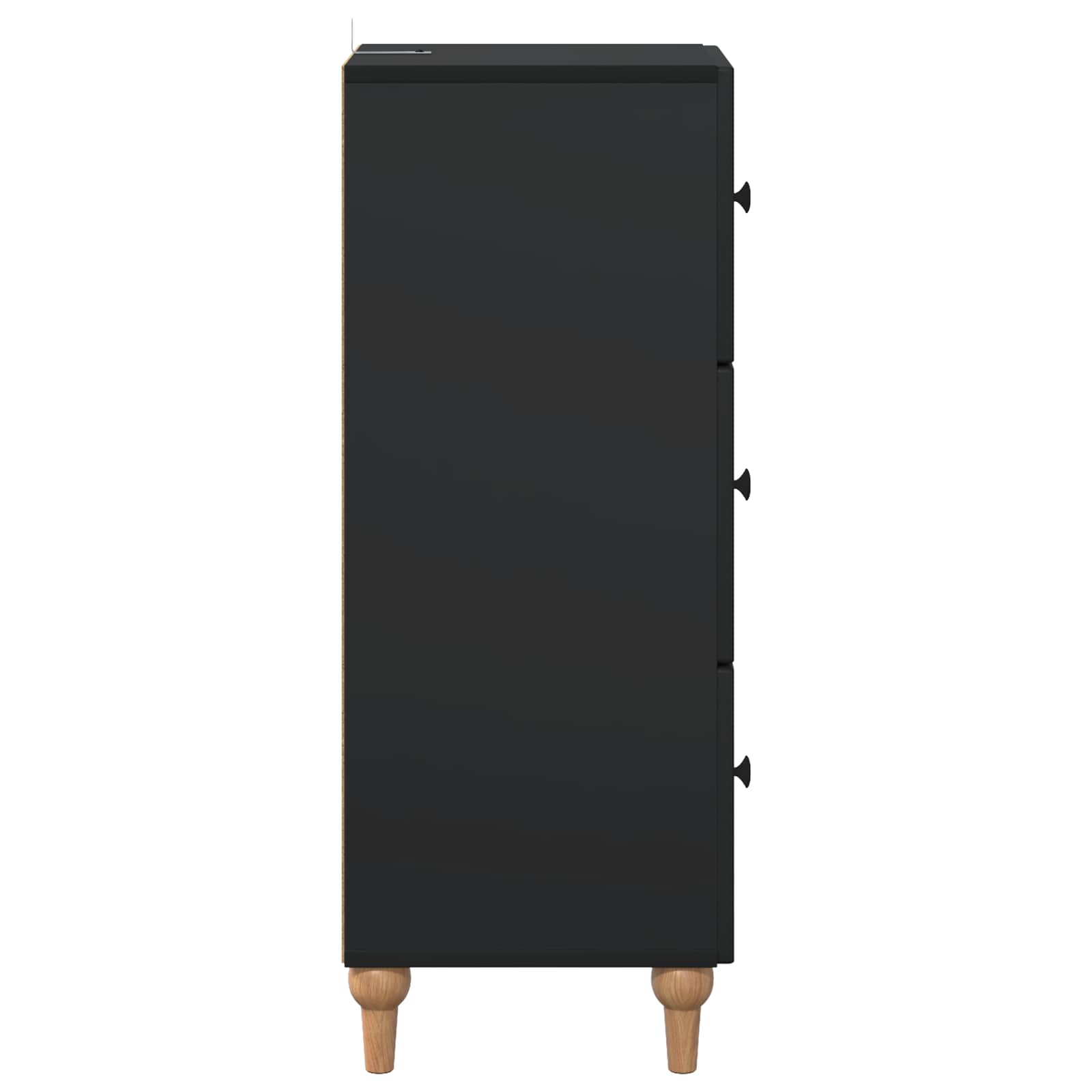 Schubladenschrank Schwarz 33 x 34,5 x 90 cm Holzwerkstoff