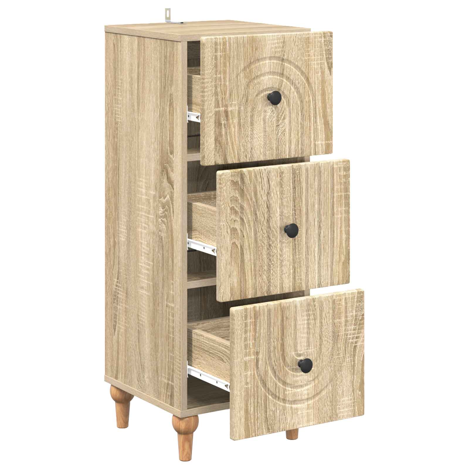 Schubladenschrank Sonoma-Eiche 33 x 34,5 x 90 cm Holzwerkstoff