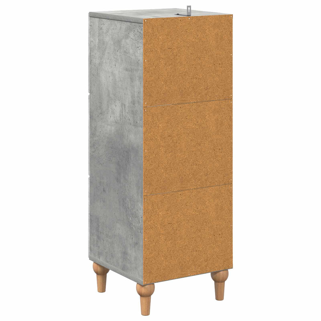 Schubladenschrank Betongrau 33 x 34,5 x 90 cm Holzwerkstoff