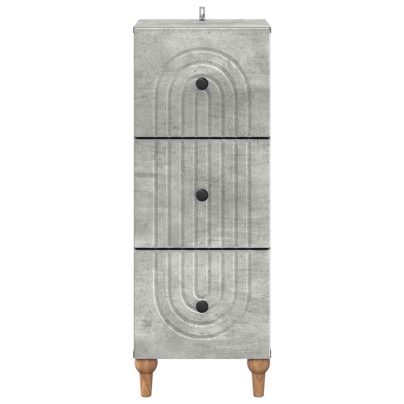 Schubladenschrank Betongrau 33 x 34,5 x 90 cm Holzwerkstoff