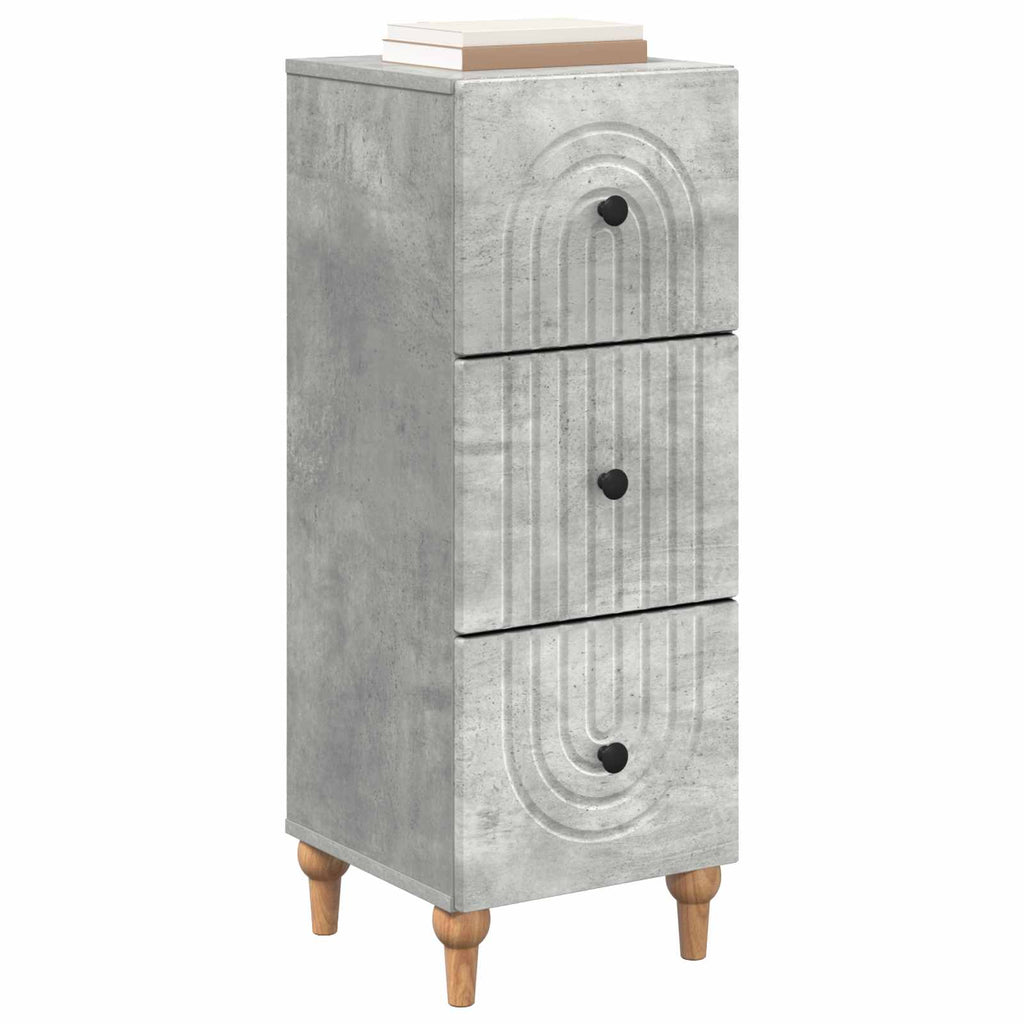Schubladenschrank Betongrau 33 x 34,5 x 90 cm Holzwerkstoff