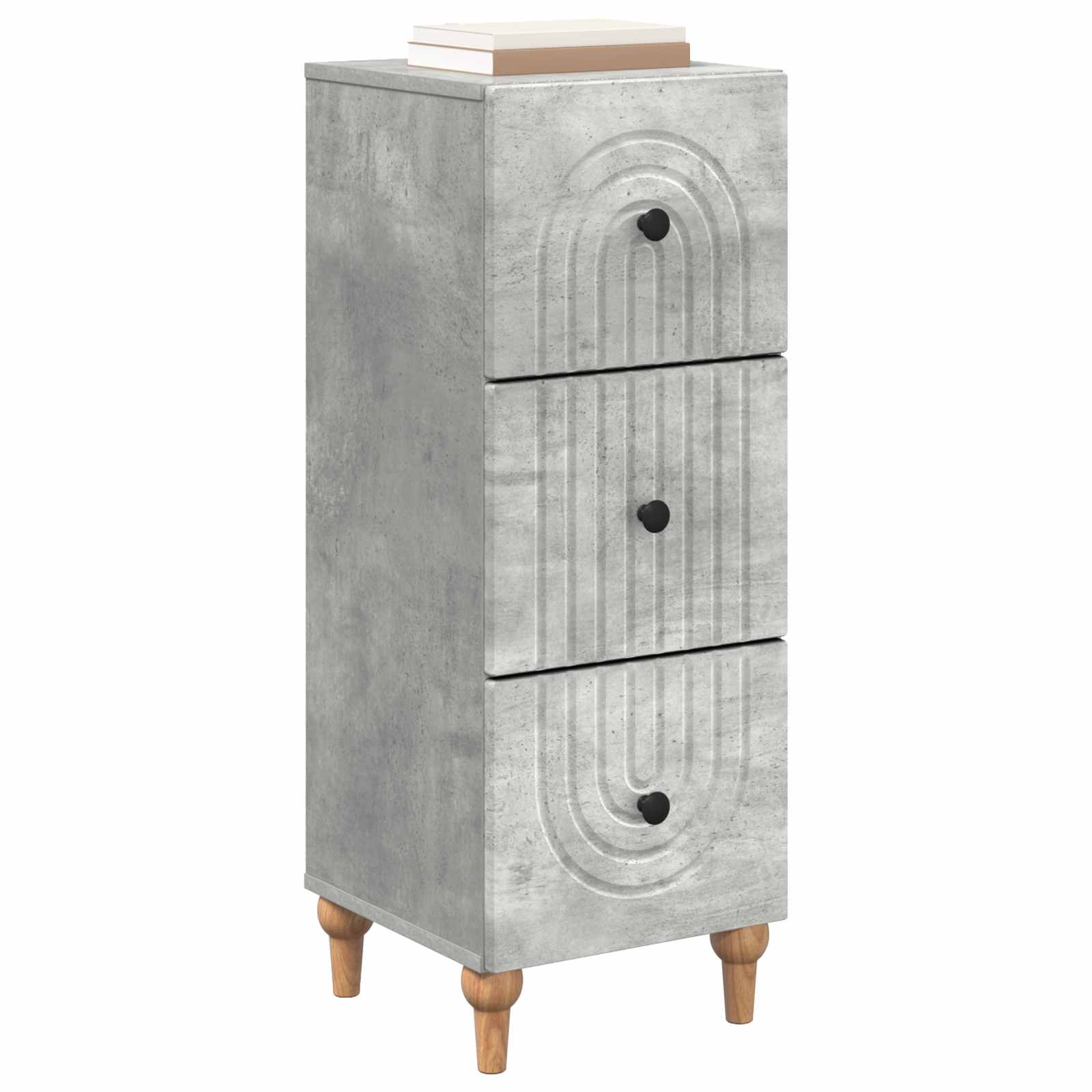 Schubladenschrank Betongrau 33 x 34,5 x 90 cm Holzwerkstoff