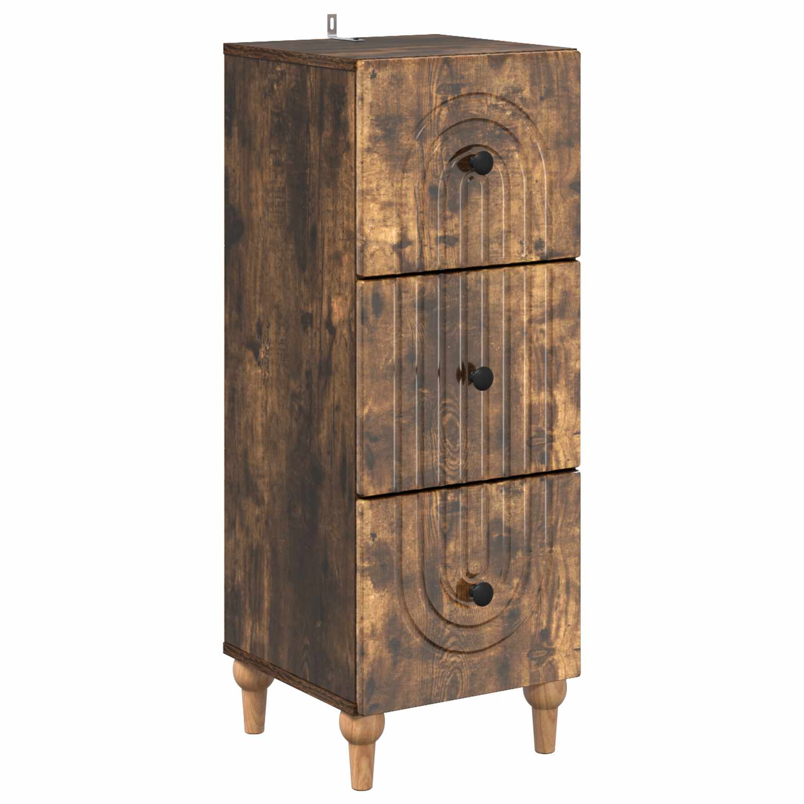 Schubladenschrank Geräucherte Eiche 33 x 34,5 x 90 cm