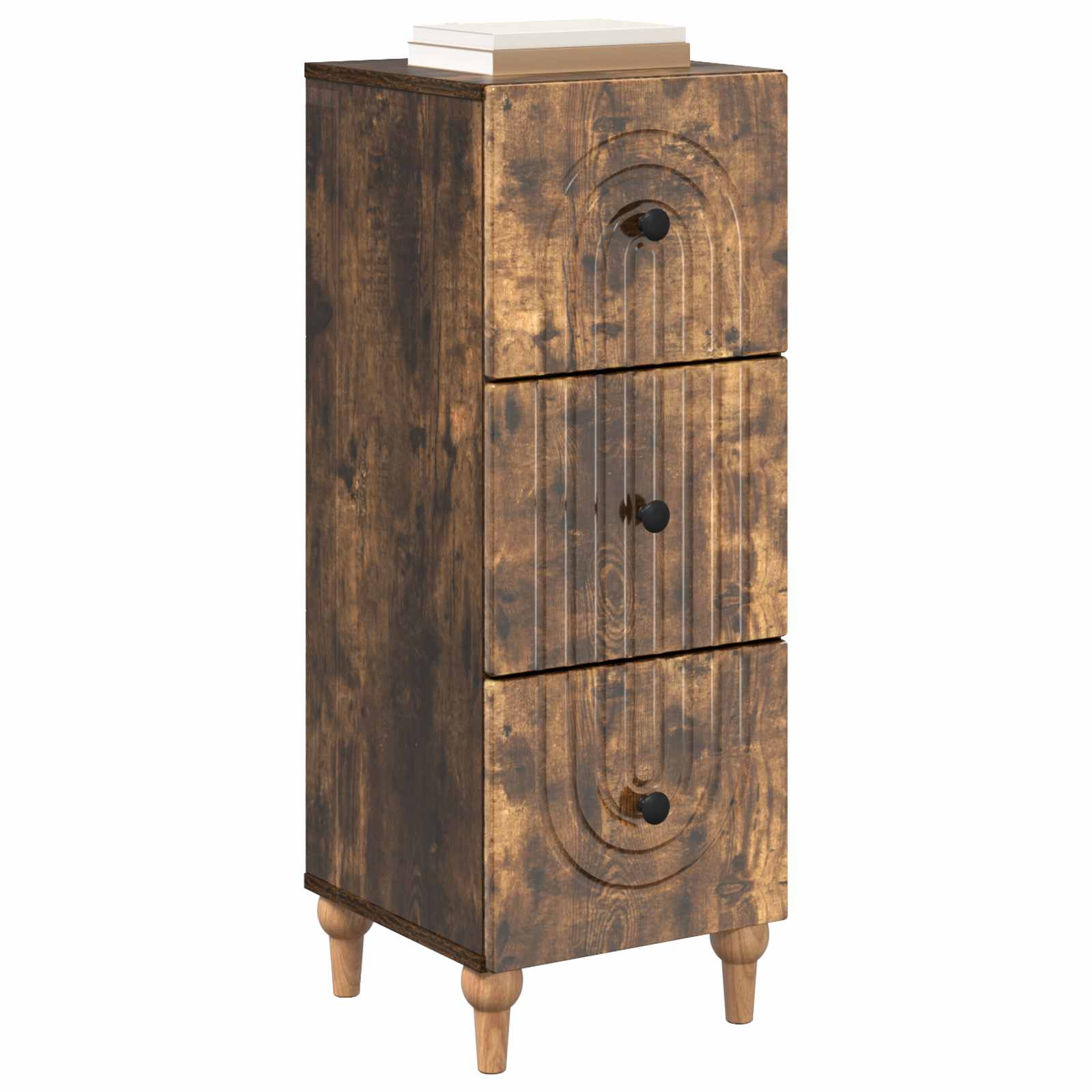 Schubladenschrank Geräucherte Eiche 33 x 34,5 x 90 cm