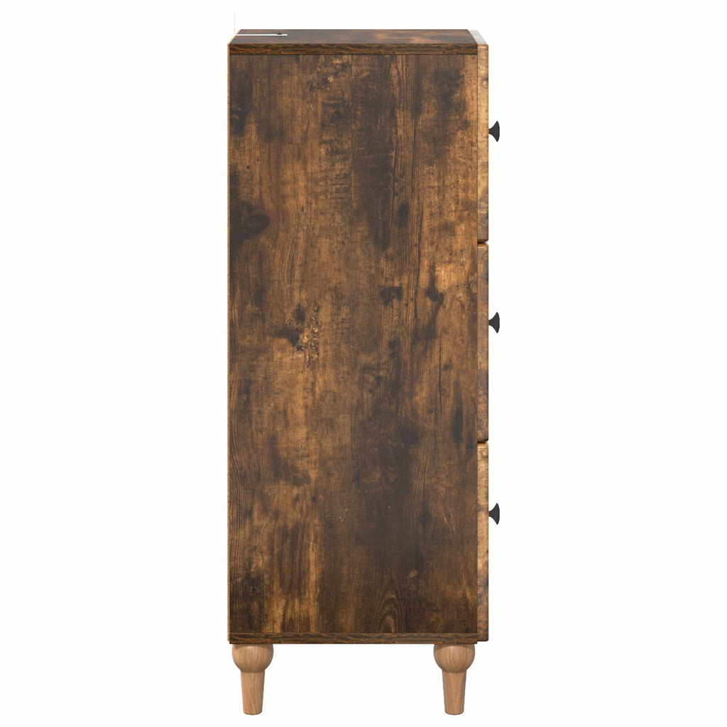 Schubladenschrank Geräucherte Eiche 33 x 34,5 x 90 cm