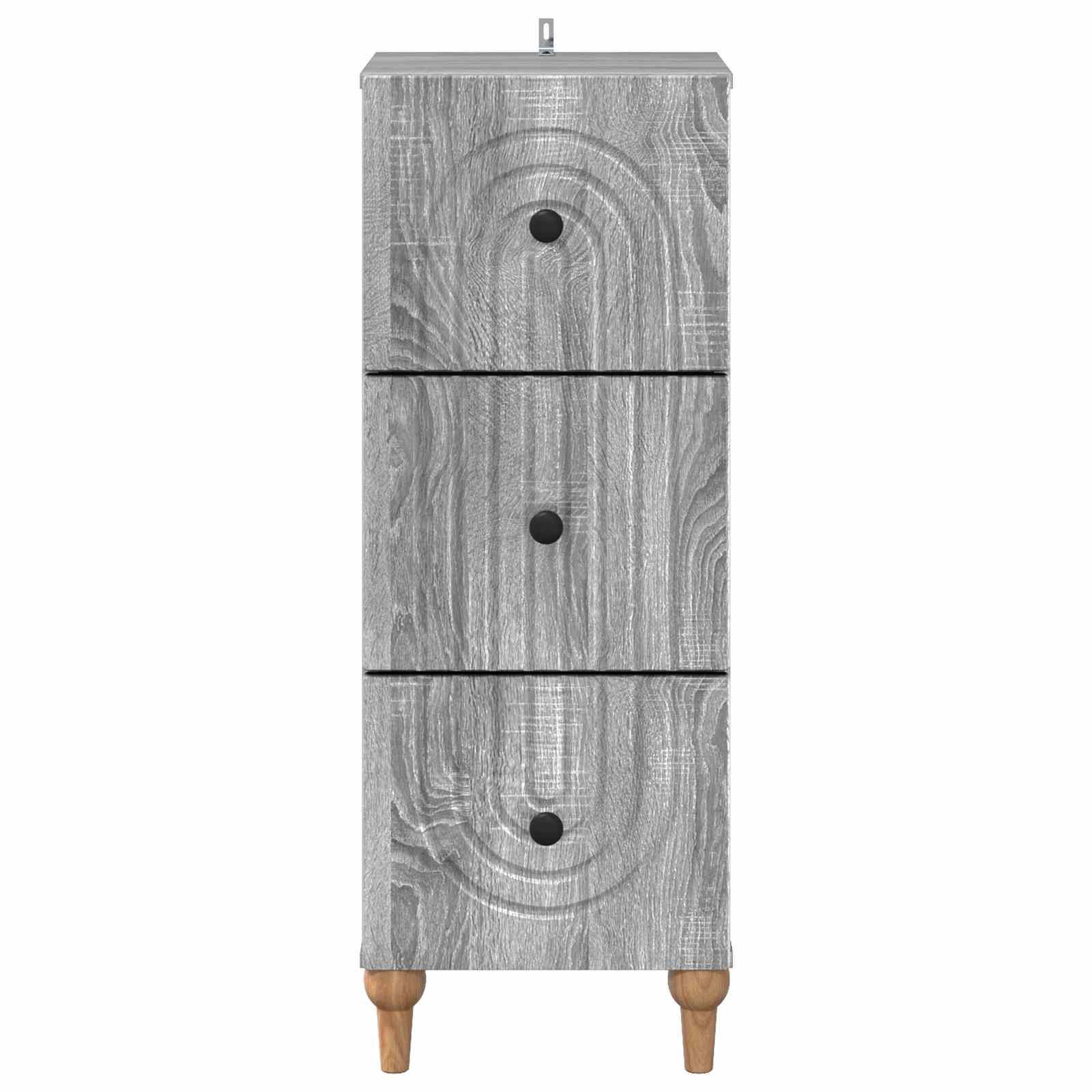 Schubladenschrank Graues Sonoma 33 x 34,5 x 90 cm Holzwerkstoff