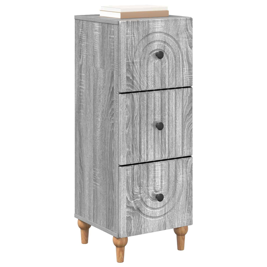 Schubladenschrank Graues Sonoma 33 x 34,5 x 90 cm Holzwerkstoff