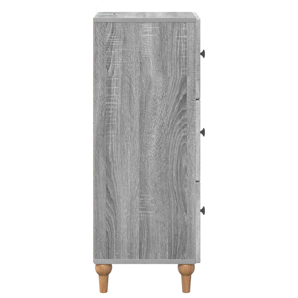 Schubladenschrank Graues Sonoma 33 x 34,5 x 90 cm Holzwerkstoff