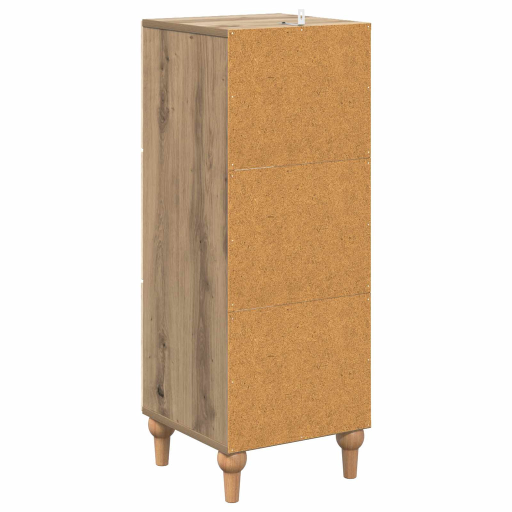 Schubladenschrank Artisan-Eiche 33 x 34,5 x 90 cm Holzwerkstoff