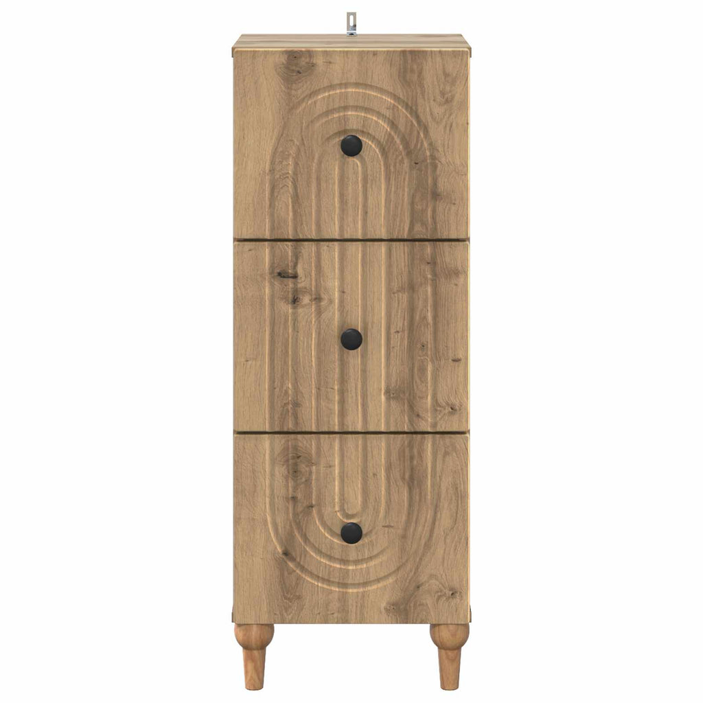 Schubladenschrank Artisan-Eiche 33 x 34,5 x 90 cm Holzwerkstoff