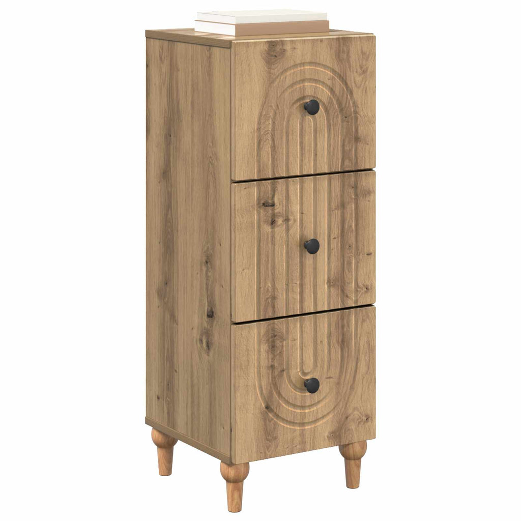 Schubladenschrank Artisan-Eiche 33 x 34,5 x 90 cm Holzwerkstoff