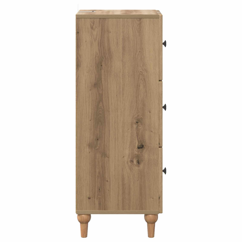 Schubladenschrank Artisan-Eiche 33 x 34,5 x 90 cm Holzwerkstoff